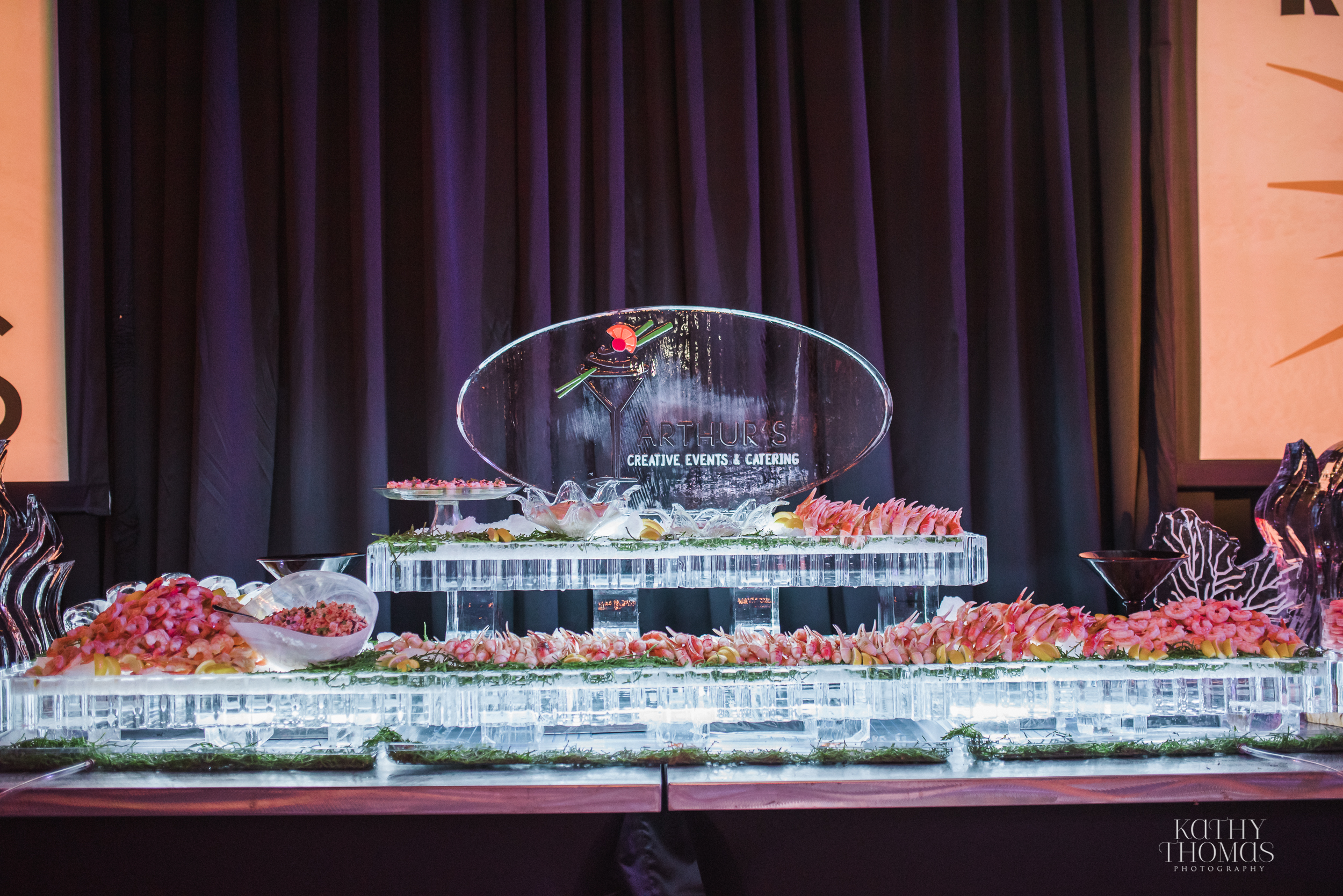 Arthur's Catering | Seafood Display | Ice Sculpture | Orlando Event Planner