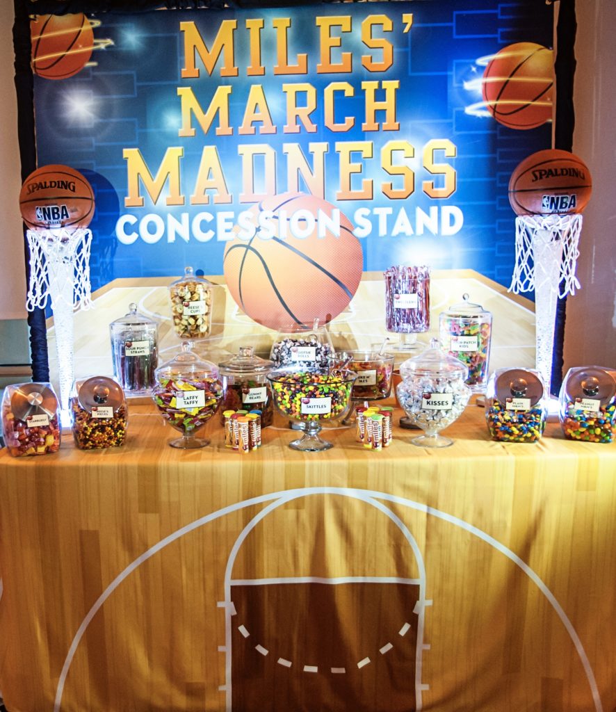 March Madness Candy Buffet | Orlando Mitzvah Planner | Basketball Candy Bar | Interlachen Country Club