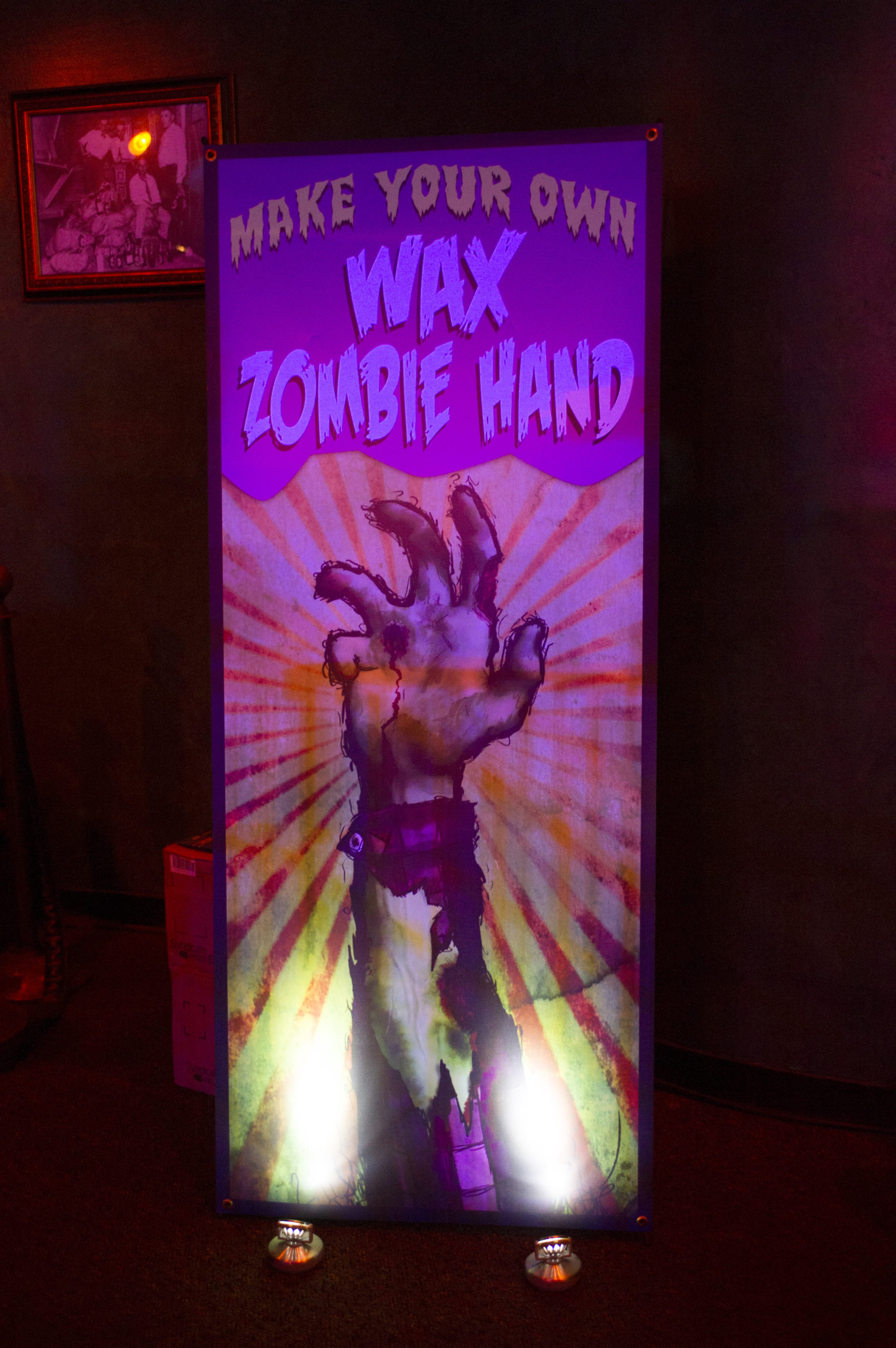Wax Hand Station | Custom Sign