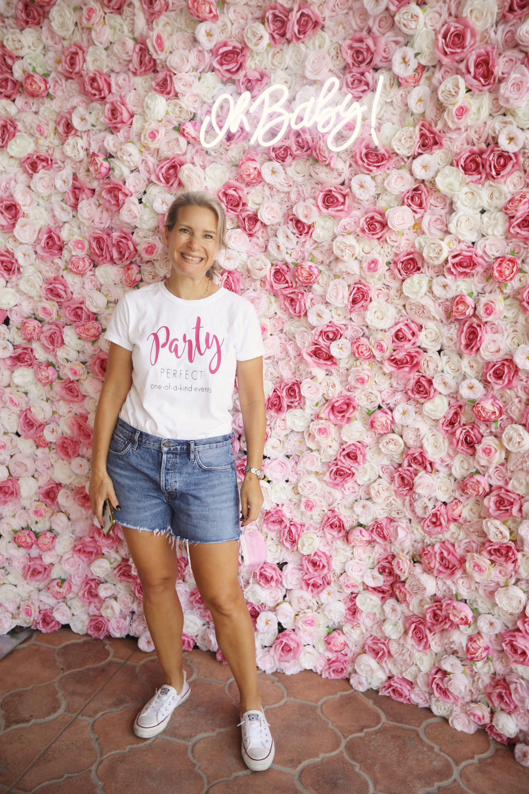 Pink Flower Wall | Photo-Op | Oh Baby! | Baby Girl Baby Shower | Party Perfect Orlando | Orlando Event Planner