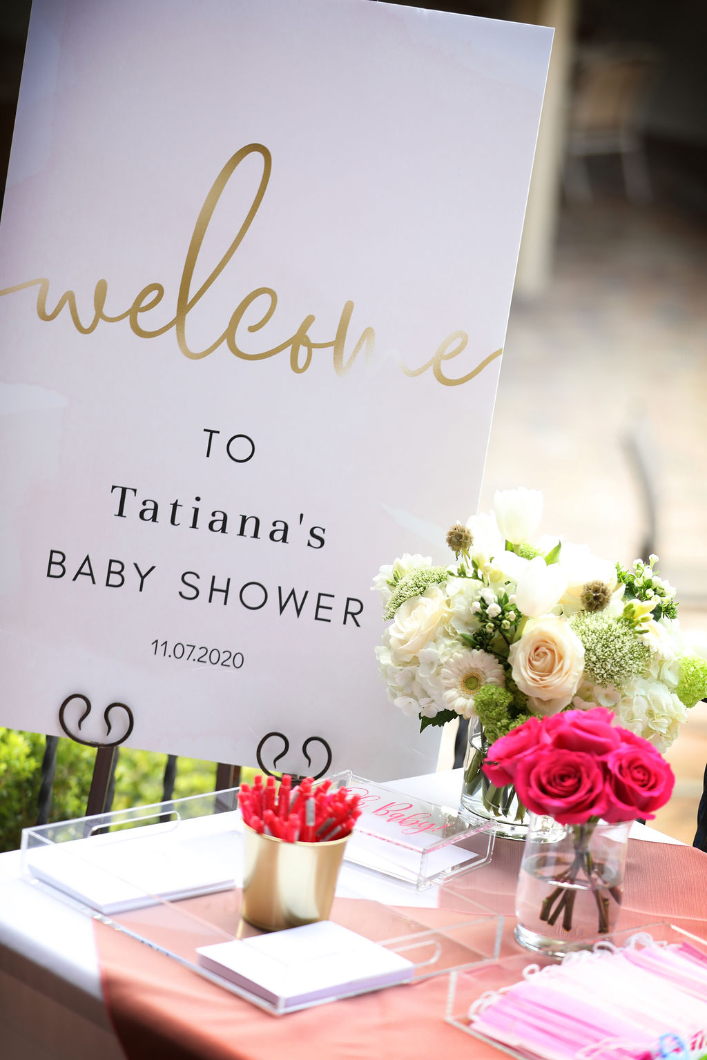 Pink Baby Shower | Welcome Sign | Orlando Event Planner